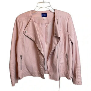 SIMPLY Styled by Sears - Pink Faux Leather Jacket.